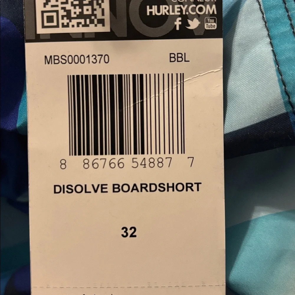 NWT Men's Blue Geometric Swim Trunks - Hurley NWT - Picture 7 of 7